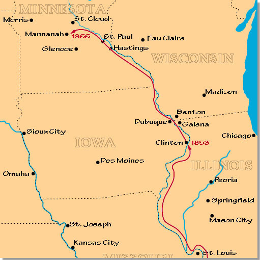 Patrick Flynn's migrations in Iowa and Minnesota